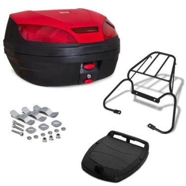 Imagem de Baú Bauleto 52 Litros Pro Tork Com Bagageiro Moto Honda Nx 400 Falcon 