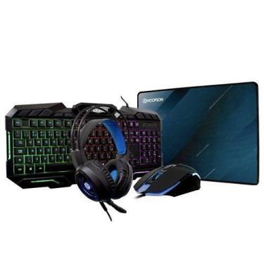 Imagem de Kit Teclado/mouse/mouse Pad/fone De Ouvido - Hoopson Tpc-068k