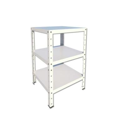 Imagem de Estante Aço Pequena p 45kg 3 Bandejas Bipartida 65cm x 40cm x 40cm Var