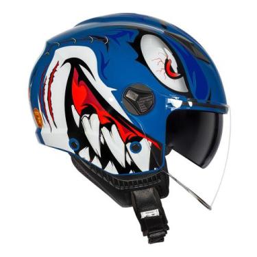 Imagem de Capacete Masculino Aberto Norisk Orion Danger Oculos Marinho, Azul mar