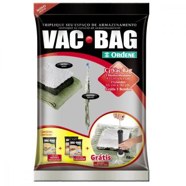 Imagem de Kit Embalagens de Sacos a Vácuo e Bomba Plástica para Vac Bag 56200 Ordene 4 Peças