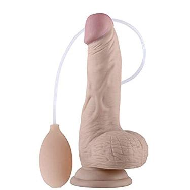 Imagem de lovetoy Pênis Ejaculator Com Escroto - Soft Ejaculation Cock With Ball 7'' - Lovetoy Lovetoy Bege