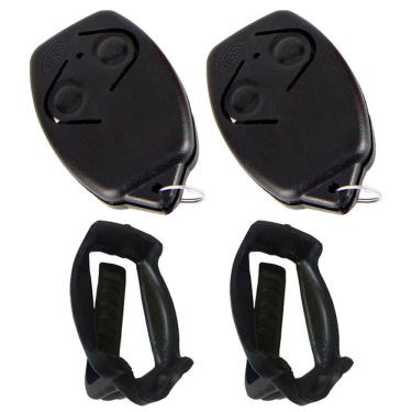 Imagem de 2 Controle 2 Canais 433mhz Remoto Motor Portão + 2 Presilha Clip de Fixação Rossi 