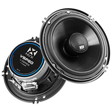 Imagem de NVX® Alto-falantes de carro premium VSP60 de 15 cm, máximo de 600 W, 200 W RMS, coaxial bidirecional de 15 cm com tweeters de cúpula de seda de 2,5 cm e X-Overs integrados, fácil de instalar em