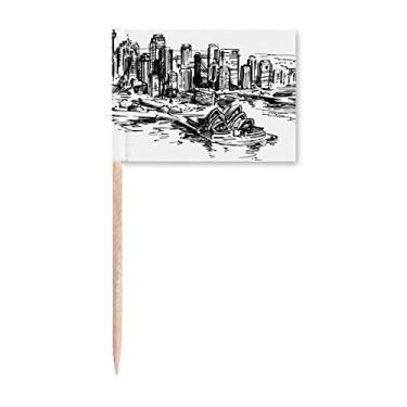 Imagem de Ponteiro da cidade da Austrália, Sydney, ópera de Sydney, palito, bandeiras, marcador, decoração de festa