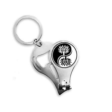Imagem de Culture Religion White Yin-yang Alicate de unha redondo chaveiro abridor de garrafas cortador