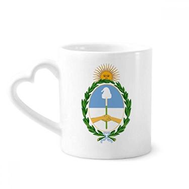 Imagem de Buenos Aires Caneca com emblema nacional da Argentina café cerâmica copo de coração de vidro