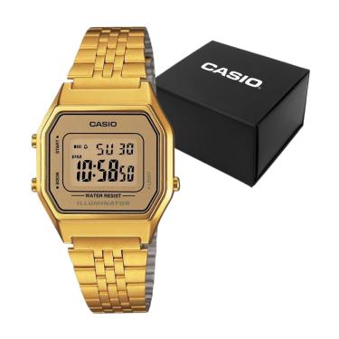 Imagem de Relógio Feminino Casio Vintage Dourado à Prova D'água 30M LA680WGA-9DF