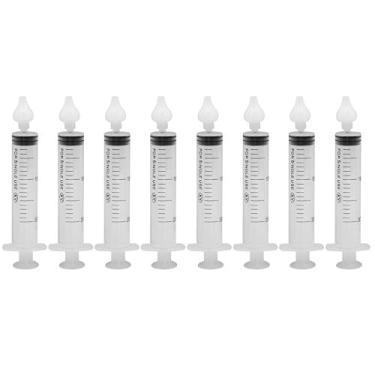 Imagem de 8 Unidades de Seringa Irrigadora Nasal | 20ml Seringa para Nariz para rInite Infantil | Sistema de Irrigação Nasal de Pressão Limpador de Nariz de Seringa com Ponta de Cateter Multifuncional(#1)