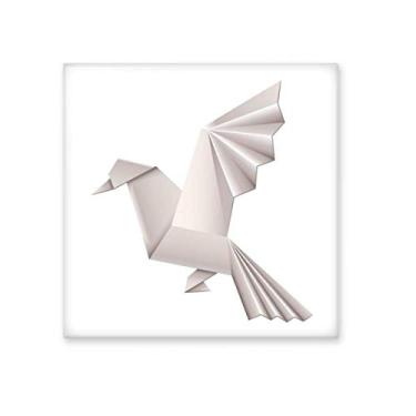 Imagem de Origami abstrato geométrico padrão de pombo azulejo de cerâmica brilhante decalque de pedra adornada tijolo vitrificado