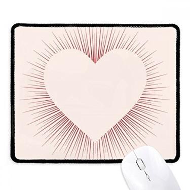 Imagem de Mousepad em formato de coração amor dia dos namorados borda costurada tapete de borracha para jogos
