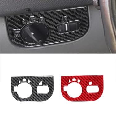 Imagem de QUNINE Fibra de carbono carro farol botão interruptor quadro capa face trim adesivo, para Audi TT MK1 8N 2001-2006