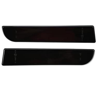 Imagem de A ABSOPRO Refletor de para-choque traseiro luz traseira de freio de neblina MR515740 8355A040 LED vermelho para Mitsubishi Lancer 2008-2017 Lente preta fumê de plástico (conjunto de 2)