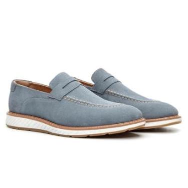 Imagem de Sapato Casual Masculino Loafer Mocassim Sofisticado Couro Camurça Linha Toscana-Masculino