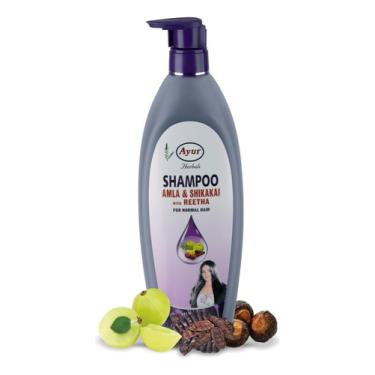 Imagem de  Ayur Herbal Shampoo Amla & Shikakai Com Reetha Para Cabelos SG_B002ZVD0MM_IN