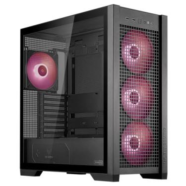 Imagem de ASUS TUF Gaming GT302 ARGB ATX Mid-Tower Case Preto 4 Ventoinhas ARGB de 140 mm Painel Lateral Intercambiável Vidro Temperado Painel Superior Removível Suporte