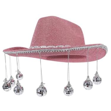Imagem de Chapéu de cowboy discoteca Cosplay Traje chapéu decorativo Traje de aba larga Traje de discoteca Chapéu de cowgirl/471