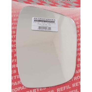 Imagem de Lente de Vidro para Retrovisor Lateral Esquerdo, Gol/Voyage G6/G7, Fox 2010/2014, Golf 12/13, Polo 12/14, UP! sem base