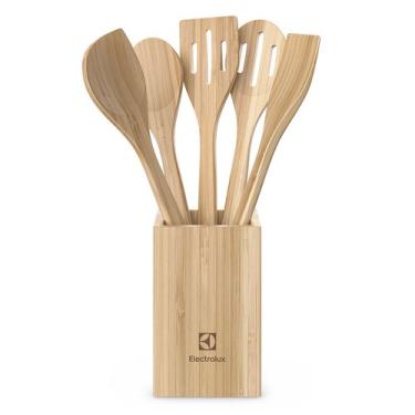 Imagem de Conjunto de Utensílios de Bambu de 06 Peças