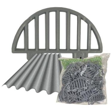 Imagem de Kit 100 Passarinheiras Telha Fibrocimento Cinza - 20 Metros - Plastipa