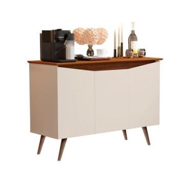 Imagem de Buffet / Balcão / Bancada ENC 3 Portas Estilo Retrô Com Tampo em MDF d