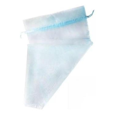Imagem de 100 Saquinhos de Organza Azul para Chinelo 20 X 35 cm - SJO Artigos Re