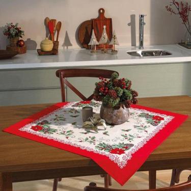 Imagem de Toalha Centro de Mesa Dohler 78cmx78cm Athenas Natal 94