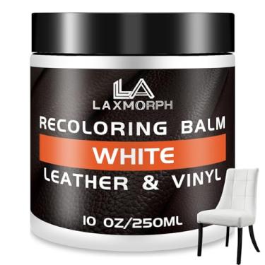 Imagem de Bálsamo de recoloração de couro branco restaurador de cor para sofás, pintura de tinta de couro restaurador de cor de couro reparo de arranhões para assentos de carro, móveis, botas, bolsa, jaqueta e