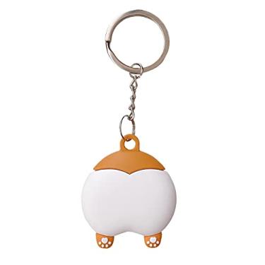 Imagem de Yatchen Linda capa de silicone para AirTag Finder, Cool Fun 3D desenho Corgi Ass design antiarranhões com chaveiro rastreador Bluetooth capa protetora para AirTags 2021 (Corgi Ass, 1 unidade)