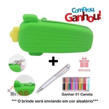 Imagem de Estojo Material Escolar Silicone Perfumada Cacto - oem