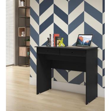 Imagem de Escrivaninha Office Mesa De Computado 2 Gavetas Preto - LOJAS PRIMELAR