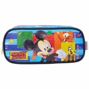 Imagem de Estojo Escolar Mickey Mouse Disney Porta Lápis Organizador