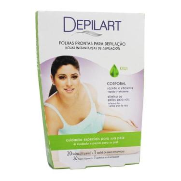 Imagem de Folhas Prontas para Depilação Corporal Kiwi - Depilart