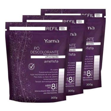 Imagem de Kit 3 Refil Pó Descolorante Ametista 3x300g Yamá Ideal Loiro