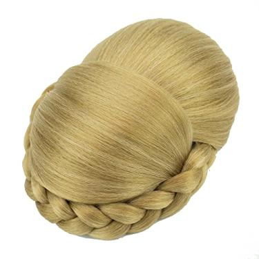 Imagem de IMISSU Cobertura de cabelo trançado chignon dançarina rosquinha pedaços de cabelo scrunchies coque de cabelo peruca grampos updo (M2 Loira Cinza)
