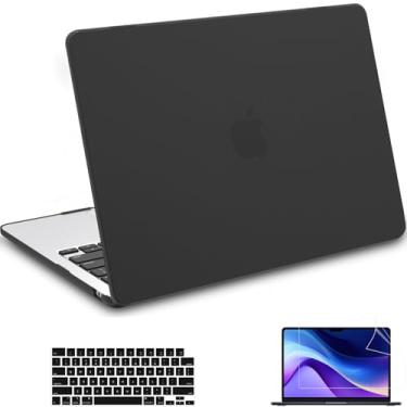 Imagem de B BELK Compatível com MacBook Air 15 polegadas 2024, capa rígida protetora para modelo A3114 A2941 com chip M3 M2 versão 2023, capa para laptop Mac Air de 15 polegadas + capa de teclado + protetor de