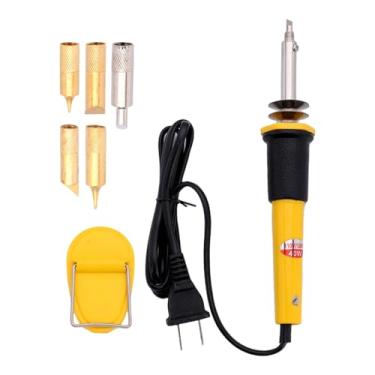 Imagem de Esquirla Caneta de ferro de solda com 6 pontas, multiuso, aquecimento rápido portátil 110V 40W para artesanato, escultura, gravura, engenharia