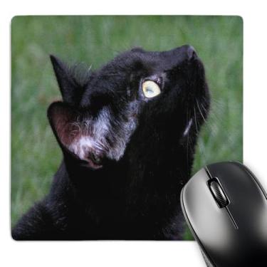 Imagem de 3dRose LLC Mouse pad com estampa de gato preto 20,3 x 2,3 cm (mp_50986_1)