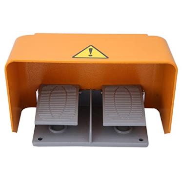 Imagem de Interruptor de Pedal de Controle de pé Duplo YDT1-18, Caixa de Liga de Alumínio, Resposta Sensível, AC380V DC250V 10A, Revestimento de Alumínio Completo, para Uso Industrial