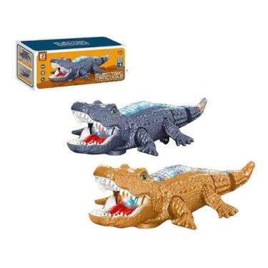 Imagem de Brinquedo Crocodilo Jacaré Realista Musical Com Luz E Movimentos. - To