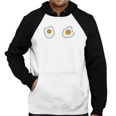 Imagem de Moletom Eggs - Foca na Moda, Branco, Preto, G