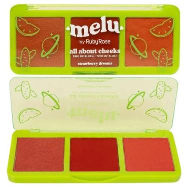 Imagem de Trio de Blush All About Cheeks Melu Ruby Rose RR1000, Stranberry Dream