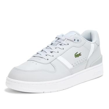 Imagem de Lacoste Tênis masculino T-Clip Set, Cinza claro e branco, 41