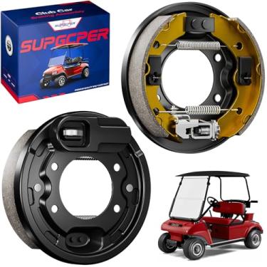Imagem de SUPGCPER Conjunto de freio de carro de clube, conjunto de freio traseiro de carrinho de golfe para carro de clube DS & Precedent 1995-UP, Tempo 2018-UP, lado do motorista e do passageiro, kit de freio
