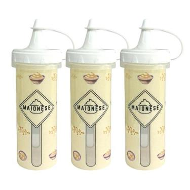 Imagem de Kit 3 Bisnaga Molho Ketchup Maionese Mostarda Decorada 350ml - PLASUTI