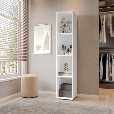 Imagem de Estante para Livros Modular 4 Nichos Delta Branco
