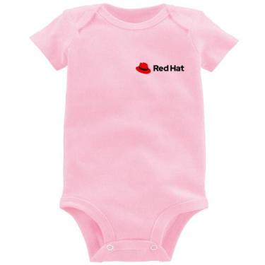 Imagem de Body Bebê Red Hat Linux - Foca na Moda, Rosa bebê, G