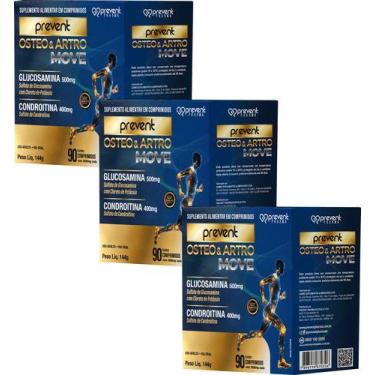 Imagem de Osteo Artro Condroitina400mg Glucosamina500mg 3cxs - Prevent Pharma