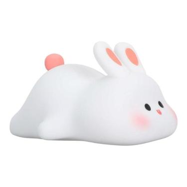 Imagem de Luminária Abajur Coelho Silicone Infantil Touch Luz de Toque - Kehome