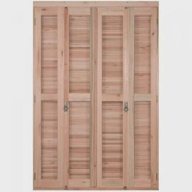 Imagem de Porta de Madeira Balcão Pantográfica 213x120cm com Batente de 14cm ewk 466 Rondosul